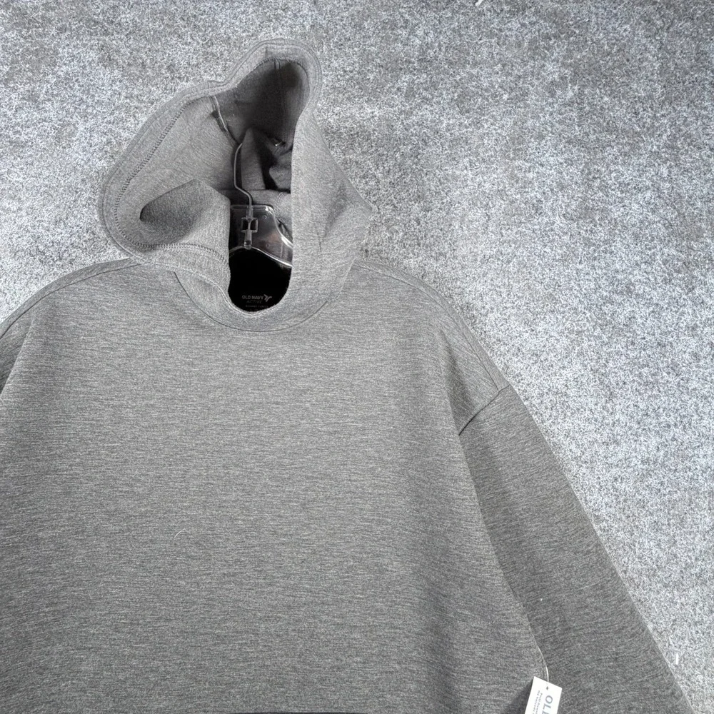 Old Navy Active Bounce Hoodie Boys XL 14-16 Gray Fleece Oversized Pullover